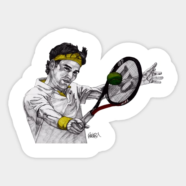 Roger Federer Sticker by paulnelsonesch